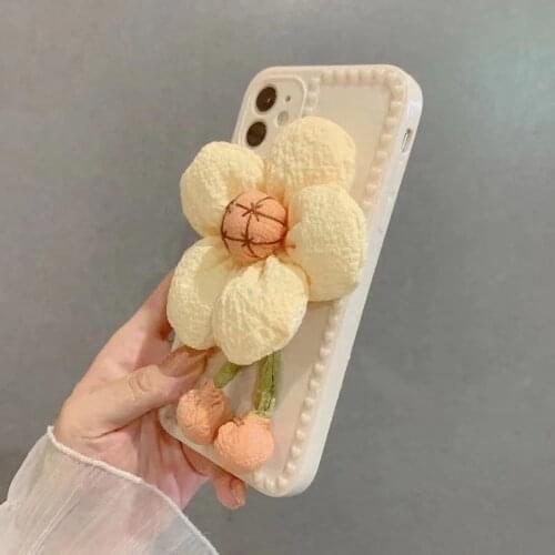 Ins Cute sunflower Phone Case For iPhone 12mini 12pro 12pro max X/XR/SE 7/8plus 11 pro 11pro max silicone female phone case