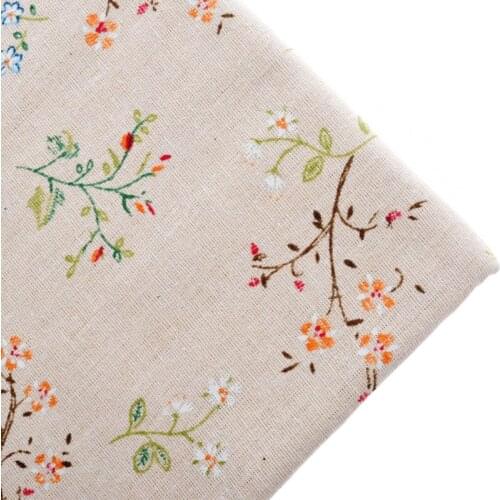Cotton Linen Fabric Telas For Fat Quarters Sewing Material Cloth For Table Cover Bags Craft Dress Botanical Pattern 100x150cm