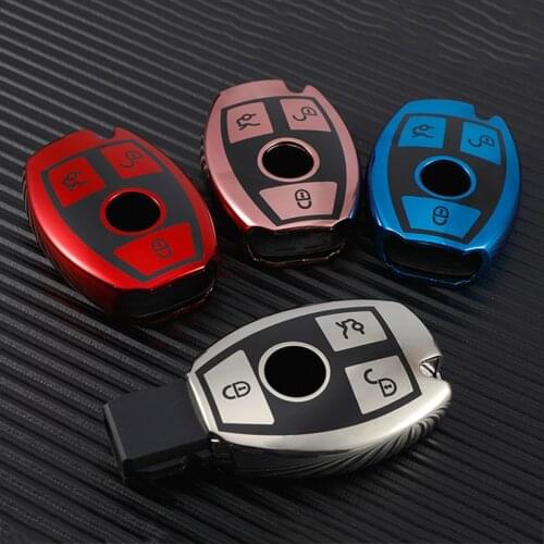 Tpu Carbon Grain Key Case Shield Holder For Mercedes Benz A B C E Gl S Glk Cls Class Amg W204 W205 W212 W463 W176 Car Cover