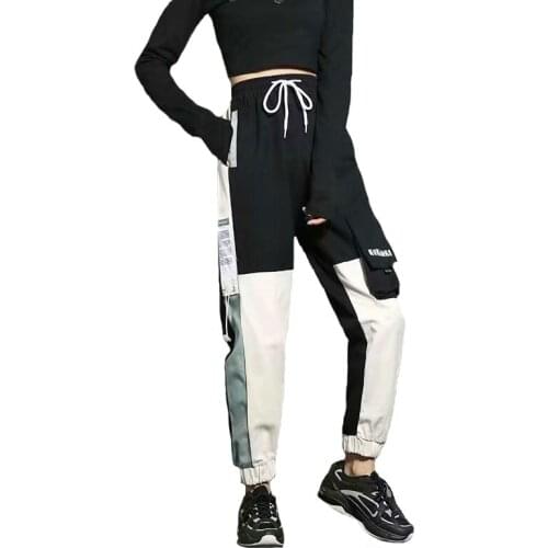 Streetwear Men Woman Jogger Harem Pants Black Side Pockets Hip Hop Sweatpants Fashion Mens 2021 Elastic Waist Casual Trousers