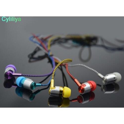 Universal Wired Earphone In Ear Nylon Braided Stereo Small Cheap Earphones Super Bass 3.5mm Jack Headset for iphone 6 Smartphone