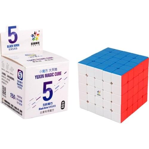 Yuxin Black Kirin 5x5x5 Professor Cube Stickerless 5x5 Speed Cube 5*5 Learning&Educational Puzzle Cubo Magico Toy Children Gift