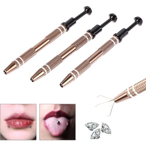 1pc/2pcs Body Piercing Alloy 4 Prongs Bead Holder Jewelry Bead Grasping Pick Up Tool