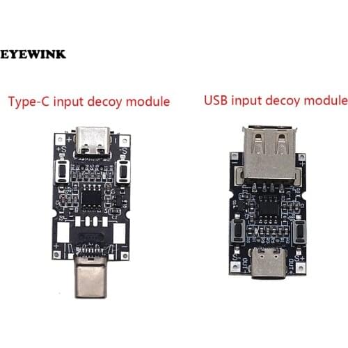 100W 5A USB Type-C QC Decoy Trigger Board 5V 9V 12V 15V 20V Output PD 2.0 3.0 Trigger Adapter Cable Connection Polling Detector