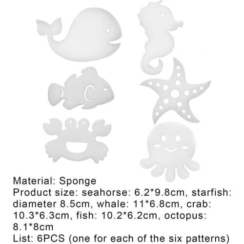 6Pcs Oil Absorbing Sponge Super Absorbent Easy to use Sponge Animal Shape Oil Absorbing Scum Sponge for Hot Tub sponge