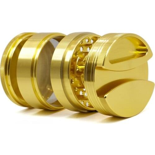 75mm 4-layer Aluminum Alloy Tobacco Herb Grinder Exquisite Weed Smoke Cigarette Crusher Herbe Grass Smoking Accessories