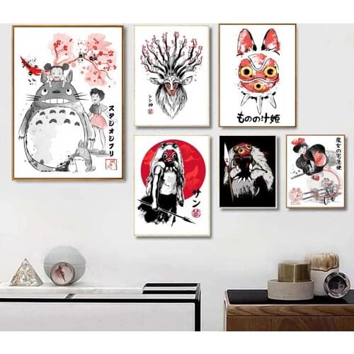 Diamond Painting Cross Stitch Hayao Miyazaki Anime Poster Picture of Rhinestone DIY Diamond Mosaic Diamond Embroidery Home Decor