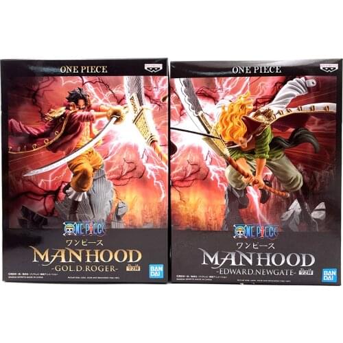 Bandai Original One Piece Edward Newgate GOL D ROGER Showdown of the Century Collection Model Action Anime Figure Toys for Boys