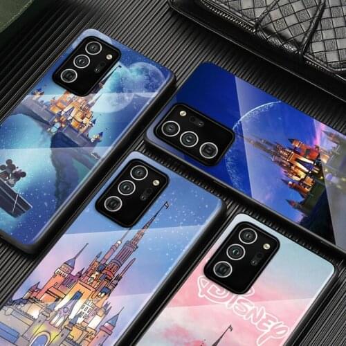 Tempered Glass Cover Disney Castle For Samsung Galaxy S21 S20 FE Ultra S8 S9 S10 S10e Lite Plus 5G Phone Case
