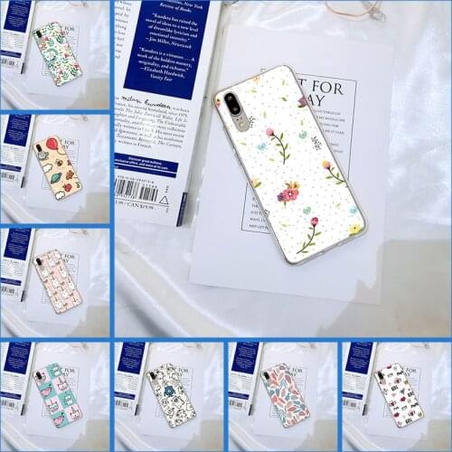 Pretty Flower Cute Back Cover For Huawei P8 P9 P10 P20 Lite 2017 Phone Case Silicone For Huawei P9 P10 Plus P20 Lite Pro P Smart