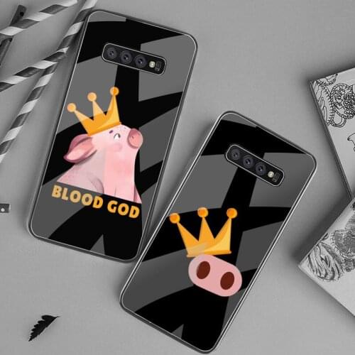 Technoblade Blood God Phone Case Tempered Glass For Samsung S20 Plus S7 S8 S9 S10 Plus Note 8 9 10 Plus