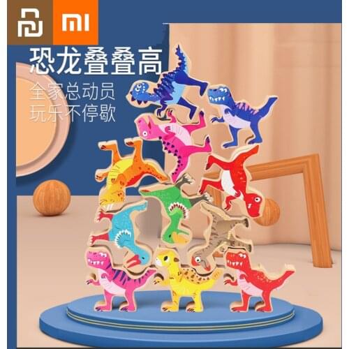 Xiaomi Childrens Dinosaur Hercules Balance Building Blocks High Baby Wooden Educational Early Education Kid Toys Gifts Youpin MI