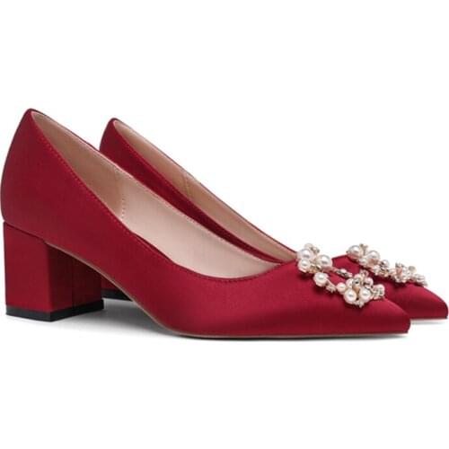 Womens High Heels Sexy Bride High Heel Pointed Toe Shallow Mouth High Heel Shoes Thick Heel Women Shoes Big Size 2020 New