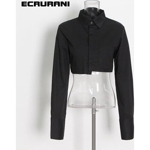 ECRURANI Short Sleeve Blouses
