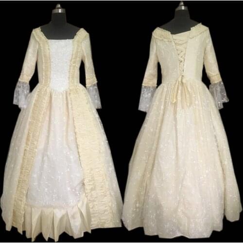 2019 New champange elegant Halloween Cosplay dress Colonial Georgian Renaissance Gothic Historical dress D-299
