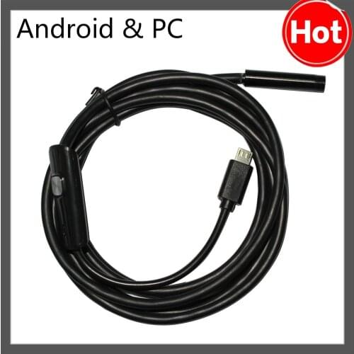 Android Endoscope Camera 7mm Lens OTG USB Endoscopie Ip67 Waterproof Snake Endoscopy Inspection 1M Cable 6pc LED Endoscopy Cam