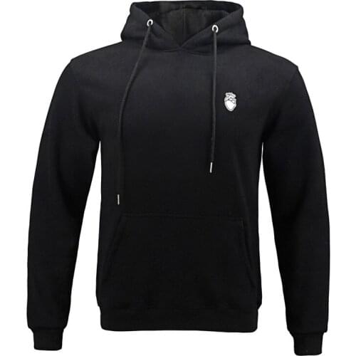 Embroidery 100% cotton Hoodie Men 2021 New Arrival Autumn Winter Fleece High Quality Sweatshirts Fashion Casual Warmer Hooded