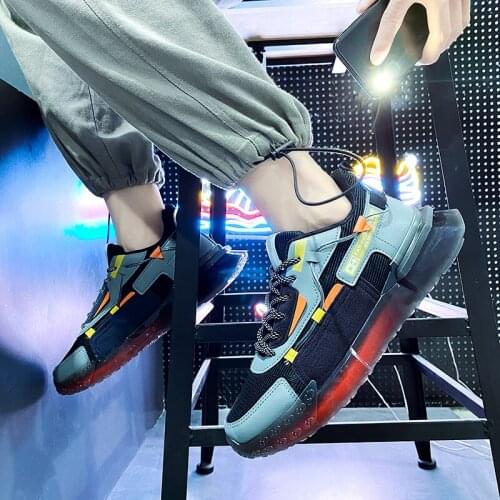 Mens color matching sports shoes thick-soled casual shoes comfortable and wear-resistant walking shoes designer free shipping