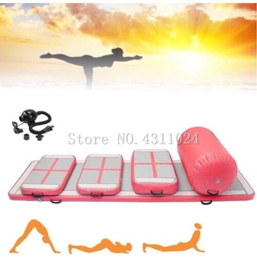 Inflatable Air Training Set Gymnastics Mat Ait Track Tumbling Mat Gym For Gymnastics Air Floor Mat For Home,Picnic, Cheerleading