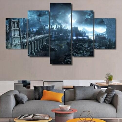 Pictures Wall Modular Art Home Decoration Frame HD 5 Panel Game Dark Souls For Living Room Modern Print Poster Cuadros Painting