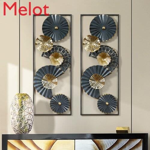 New Chinese 3D Living Room Wall Decoration Sofa Background Wall Pendant Creative Simple Metal Light Luxury Home Decoration