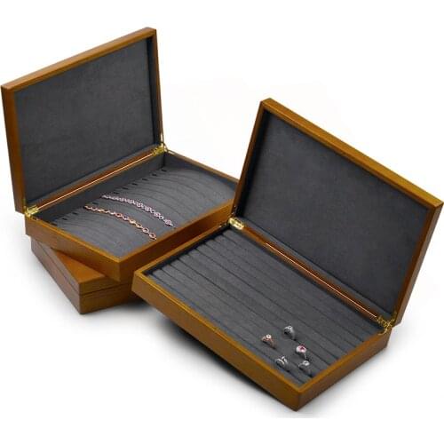 Oirlv Solid Wood Jewelry Multifunctional Jewelry Storage Box Jewelry Necklace Pendant Ring Storage Display Stand Jewelry Storage
