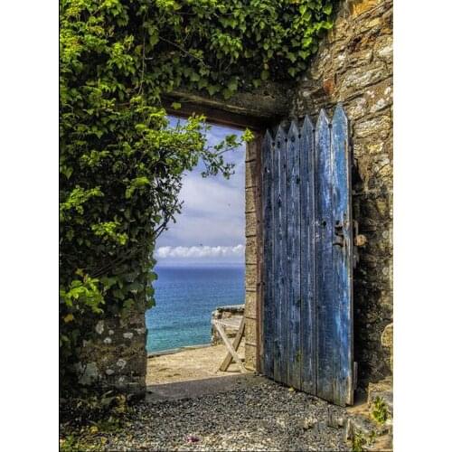 Full Square /Round 5D DIY Diamond Painting "Door sea view " Rhinestones Mosaic 3D Diamond Embroidery Sale wall decoration FG1746