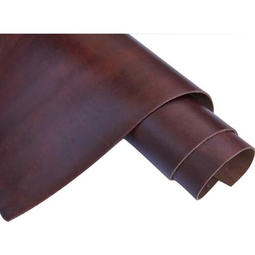 QYHQ Wine Color Leather Square 2.0mm Oxblood Thick DIY Cowhide Leather for Crafts/Tooling/Sewing/Hobby Workshop Handmade Supply