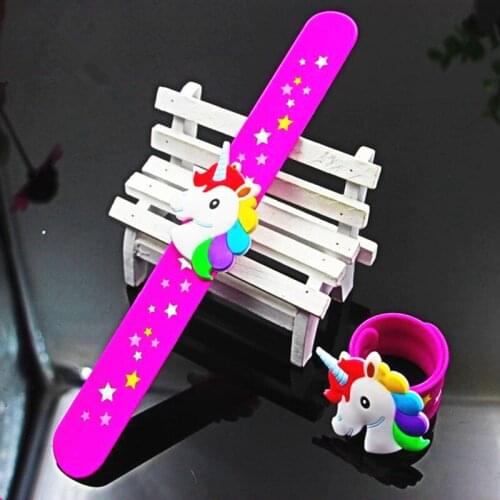Unicorn Party Rubber Bangle Bracelet Unicornio Birthday Party Decorations Kids Gifts Baby Shower Decorations Boy Girl Party Gift