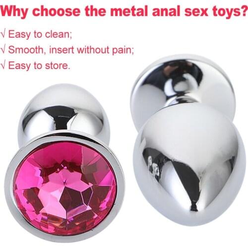 T-shaped Anal Plug Waterproof with Rhinestone Decor Sex Toy Adult Vaginal Massager Products for Men Female