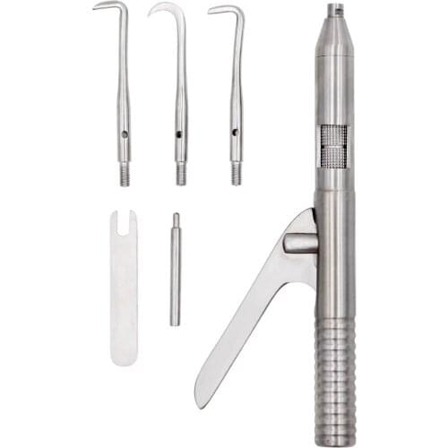 1 Set Adjustable Dental Teeth Crown Remover Automatic Crown Remover Stainless Steel Dental Equipment Tool Teeth Restoration Tool