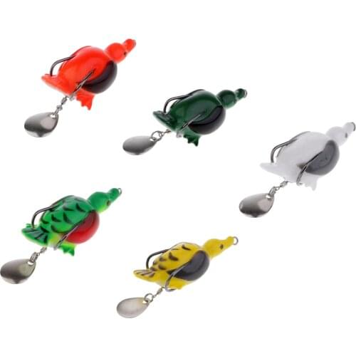 1 Piece 7cm 3D Eyes Little Duck Soft Fishing Lure Silicone Crankbaits Strong Fish Attracting Accessories Pesca Pike Carp Fishing