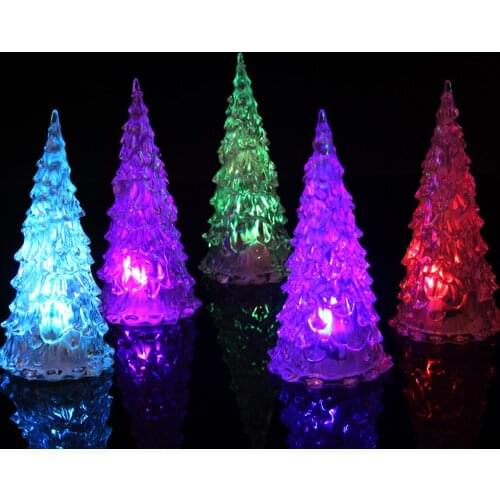 1pc Colorful LED Decorative Lights New Years Products Christmas Tree Decorations Party Supplies Acrylic Christmas Night Gift