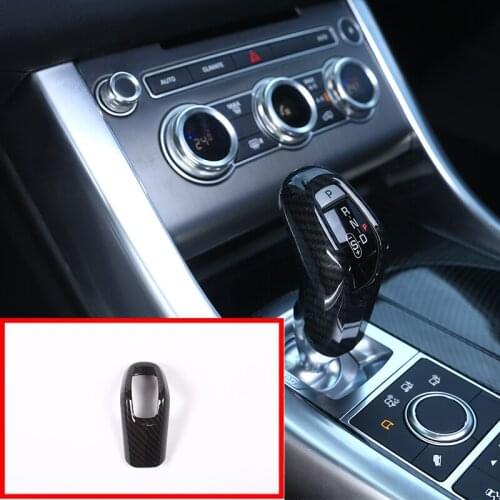 1 Pcs Carbon Fiber Style For Land Rover Range Rover Sport RR Sport 2014-2017 ABS Gear Shift Head Cover Trim Car Accessory