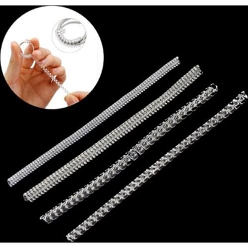 12pcs Transparent Ring Size Adjuster Guard Tightener Spring Durable Resizing Tools Accessories Invisible Practical Spiral Design
