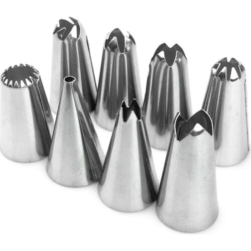 14 Pcs/Set Pastry Bag Nozzles Tips DIY Cake Icing Piping Cream Reusable Pastry Bags Nozzle Set Cake Decorating Kitchen Tools