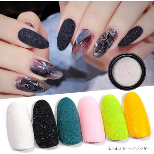 2g/box Holographic Glitter Powder Shining Sugar Nail Dust White Glitters Aurora Matte Effect Powders For Nail Art Decorations