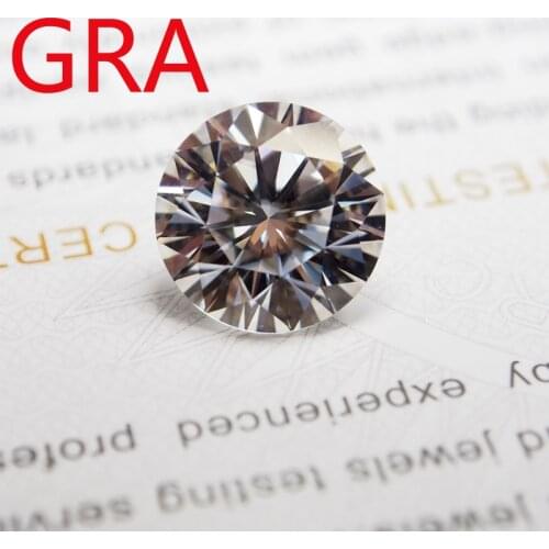 3.0~15mm 100% Genuine Loose Stone Moissanite Gemstone 1ct 6.5MM D Color VVS1 Gem Stone Excellent Cut With GRA Certificate