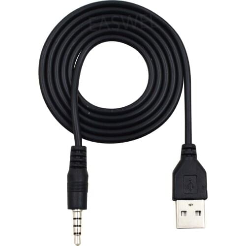 3.5mm AUX Audio Plug Jack to USB 2.0 Male Car iPod MP3 Charge Cable Adapter Cord
