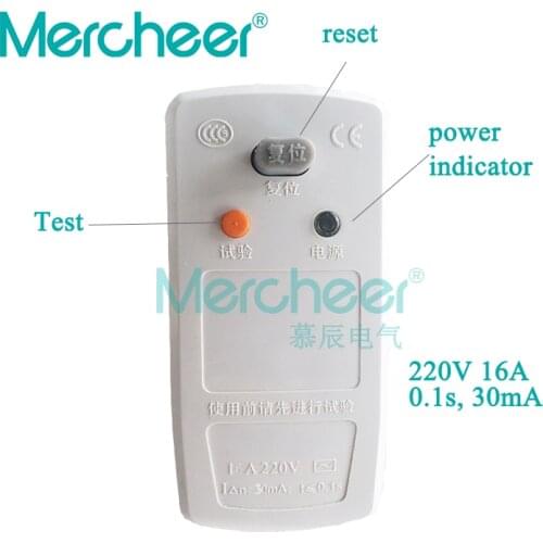 Free shipping 16A 30mA 220-240V 3 Pins Plug GFCI Leakage Protection Safety RCD Socket Adaptor Home