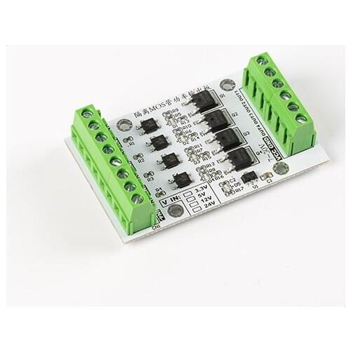 4-channel NPN/PNP board output power amplifier relay solenoid valve drive MOS tube continuous current