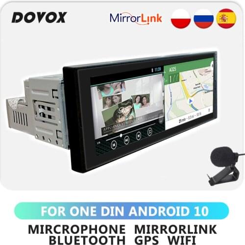 DOVOX One Din Android Car Radio GPS Car Multimedia Player Navigation Wifi 1din Autoradio 6.9" Screen Bluetooth Mirrorlink 1 Din