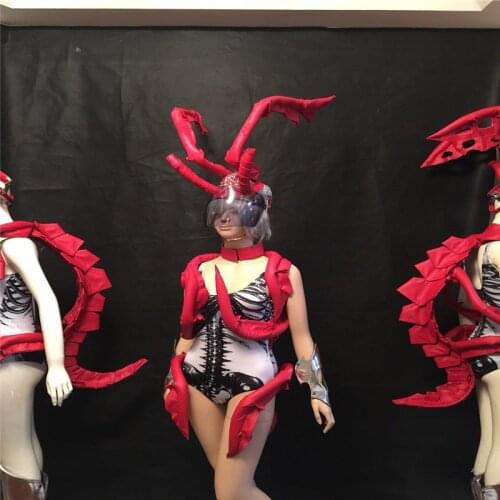BC57 Ballroom dance sexy stage costumes gogo dj headwear catwalk performance wears dress party outfit bar bodysuit ds clothing