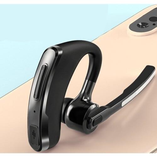 Wireless Bluetooth v5.0 Mono Headset Earphones Driving Headset, 200H Standby Time, Hands-free for Calling
