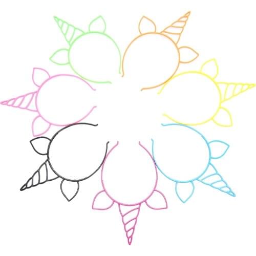 Glitter Unicorn Party Hair Band Plastic Headband Shiny Cat Ears Hairband Hair Hoop Girls Bezel Hair Accessories