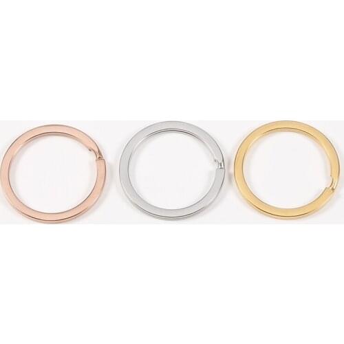 30mm Key Holder Split Ring Stainless Steel Mirror Polished DIY Keyrings Chains For Jewelry Making Key Ring 20pcs/lot