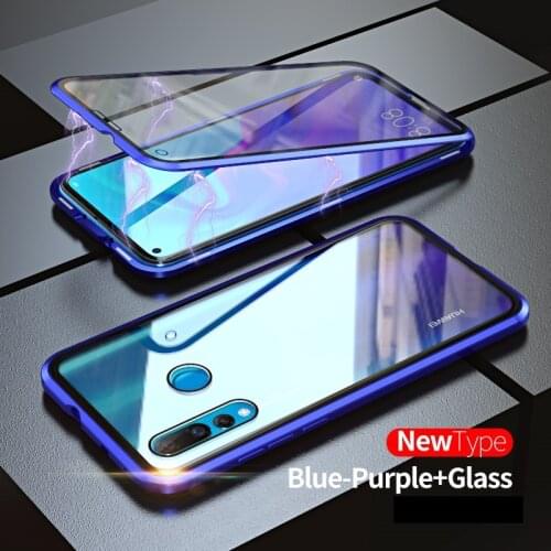 Case For Samsung Galaxy A10 A20 A30 A40 A50 A60 A70 A20E A7 A9 2018 Tempered Glass Screen Protector Metal Magnet Adsorption case