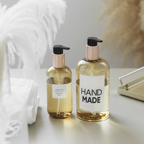 Nordic Home Bathroom Accessories Shampoo Dispenser Hand Sanitizer Dispenser Lotion Bottle botes de plastico para gel shower