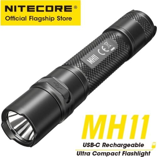 NITECORE MH11 Flashlight Outdoor Trekking Night Fishing Super Bright Torch Light with 18650 Battery Lightweight USB Rechargeable
