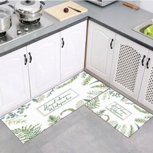 Home Kitchen Bedroom Living Room Carpet Entrance Doormat Hallway Balcony Floor Mat Plant Printed Bathroom Anti-Slip Rug